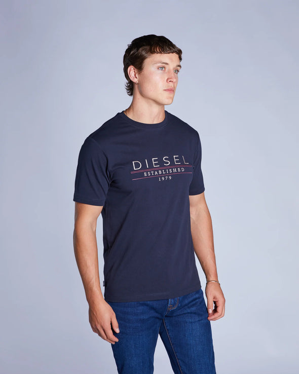 DIESEL Duncan Tee Salute Navy