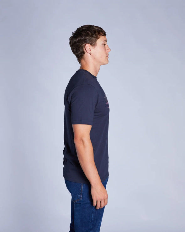 DIESEL Duncan Tee Salute Navy
