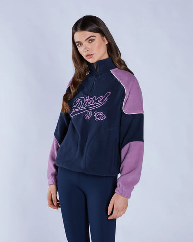 DIESEL Avi Half Zip Navy Blossom
