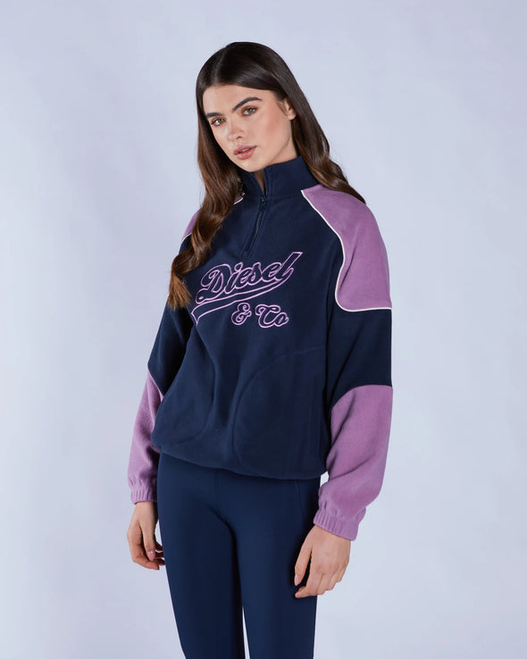 DIESEL Avi Half Zip Navy Blossom