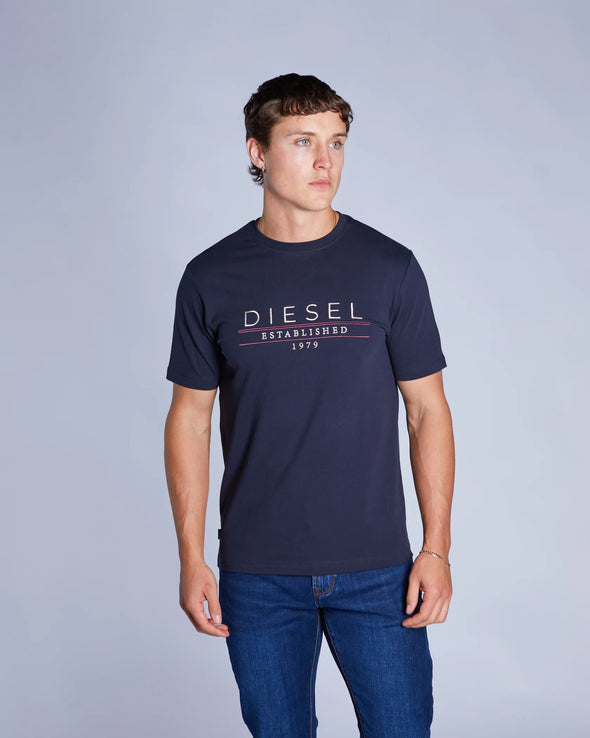 DIESEL Duncan Tee Salute Navy