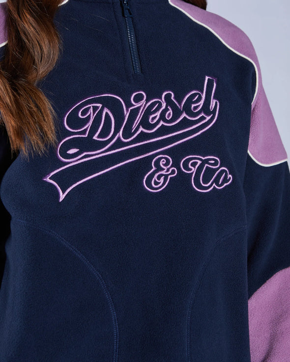 DIESEL Avi Half Zip Navy Blossom