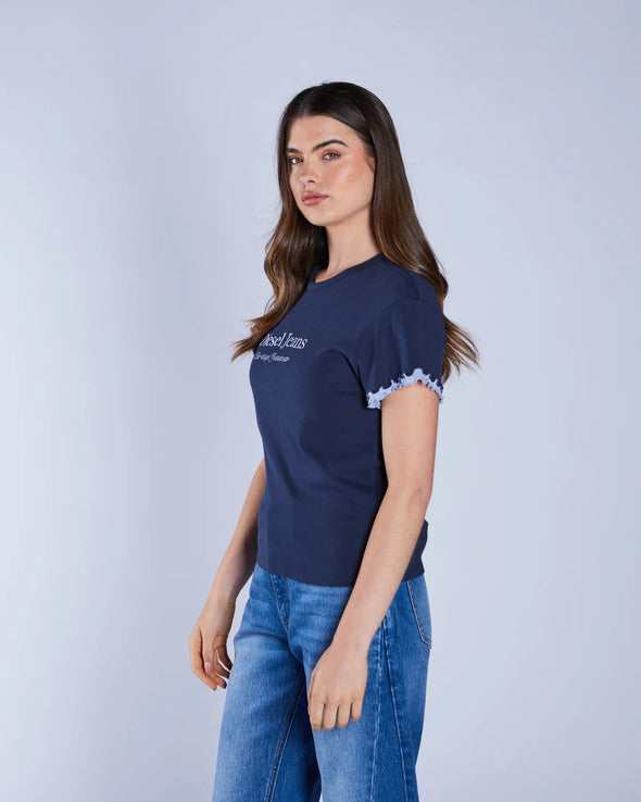 DIESEL Bay Tee Navy Lake