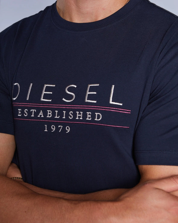 DIESEL Duncan Tee Salute Navy