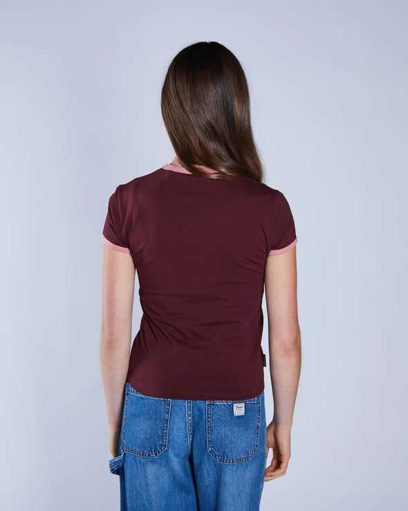 DIESEL Bowen Tee Deep cherry