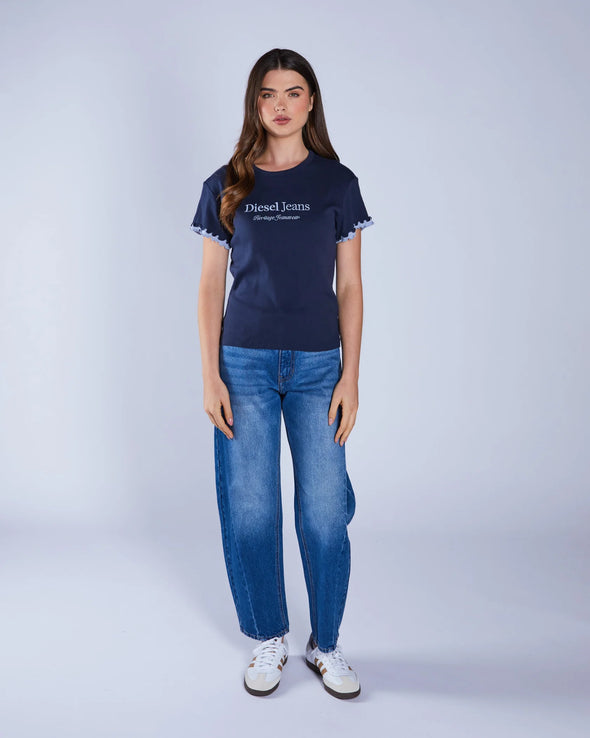 DIESEL Bay Tee Navy Lake