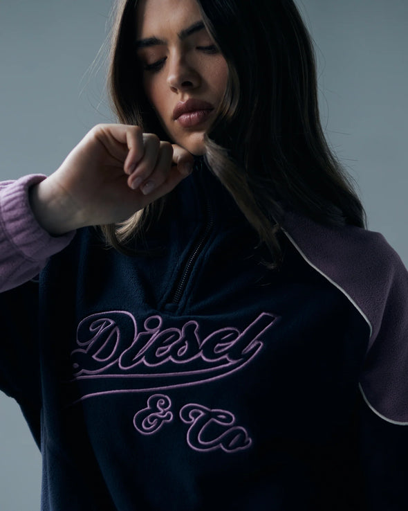 DIESEL Avi Half Zip Navy Blossom