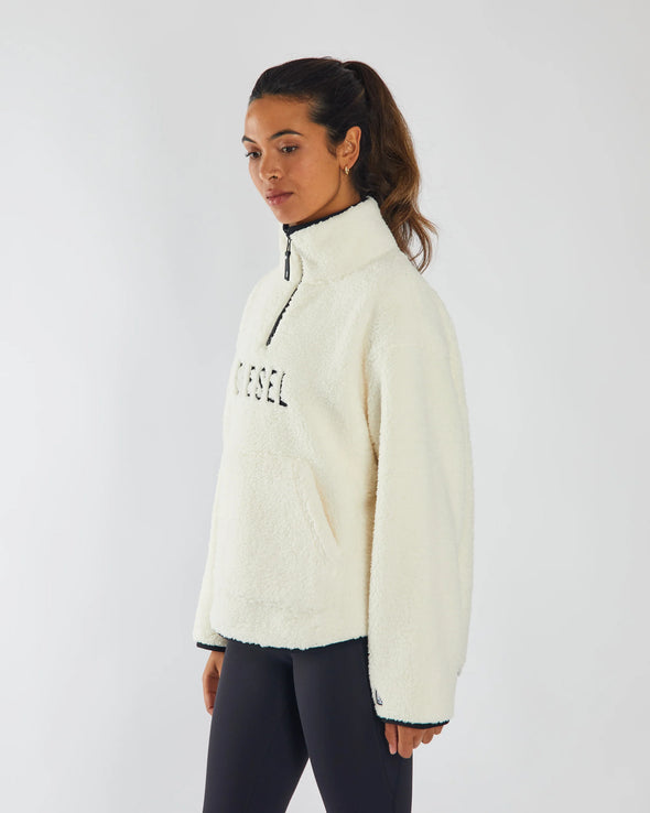 DIESEL Anita Fleece Half Zip Powder White