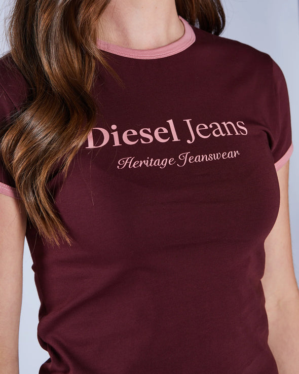 DIESEL Bowen Tee Deep cherry