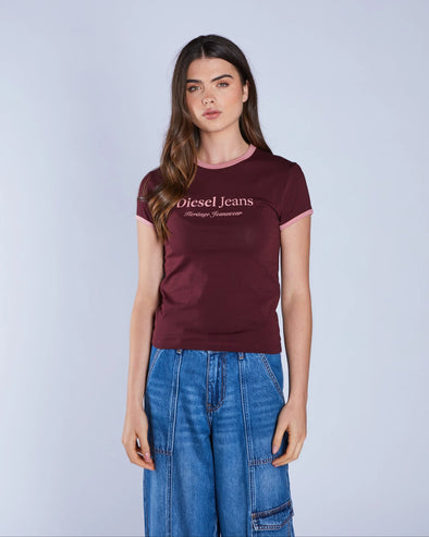 DIESEL Bowen Tee Deep cherry