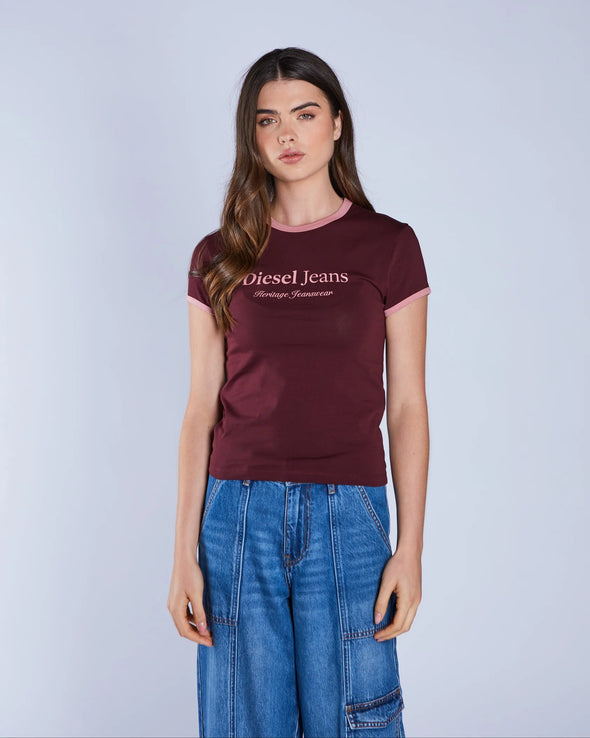 DIESEL Bowen Tee Deep cherry