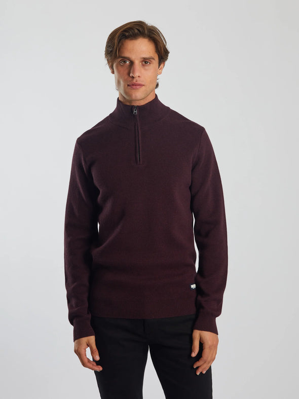 DIESEL Colter Half Zip Wine Port Marl