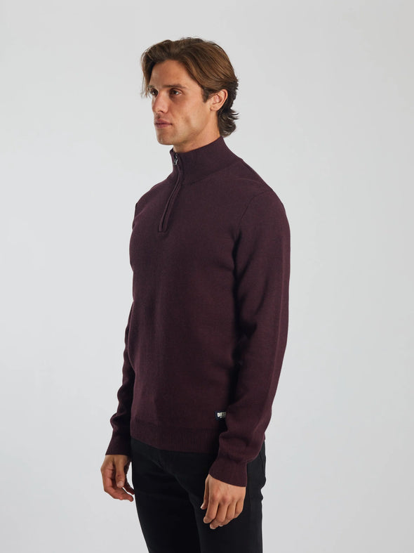 DIESEL Colter Half Zip Wine Port Marl