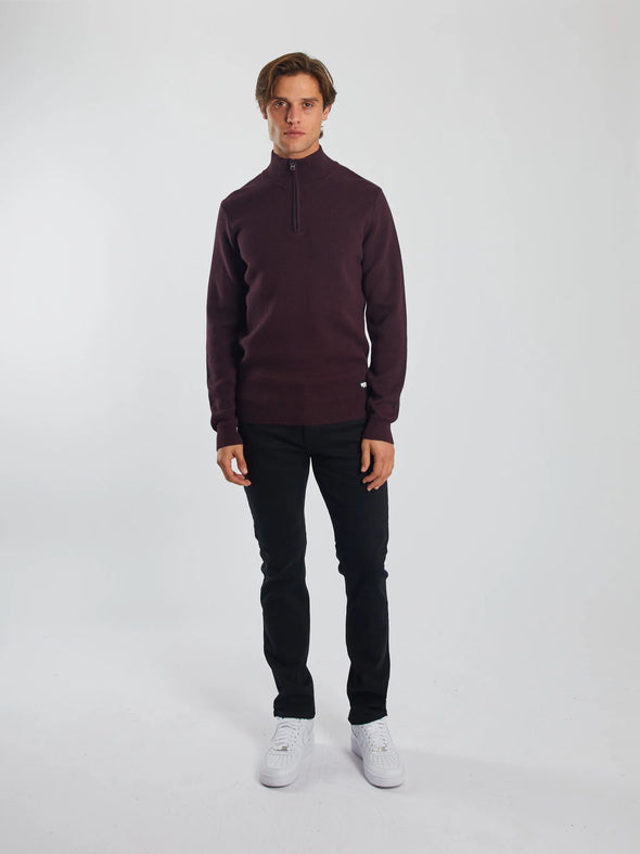 DIESEL Colter Half Zip Wine Port Marl