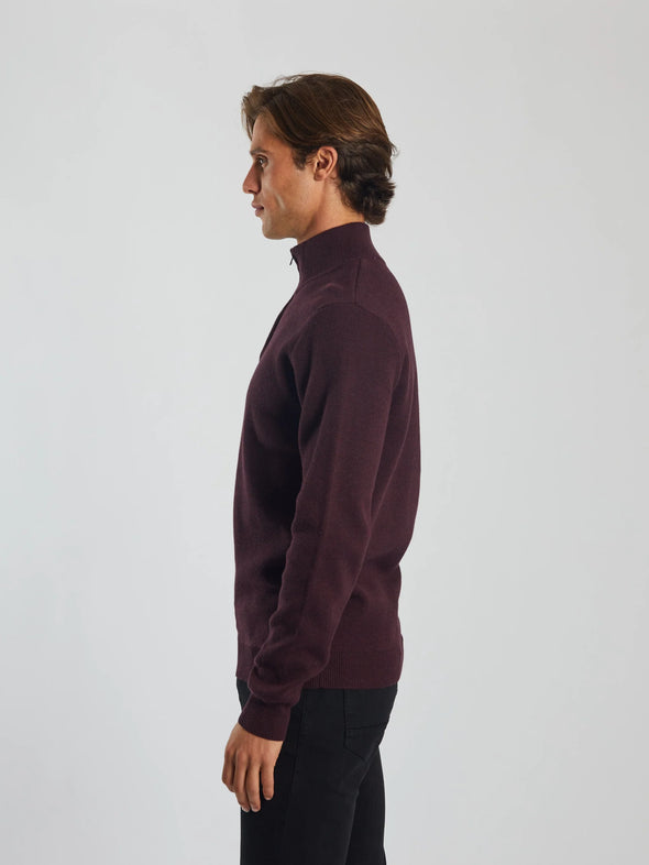 DIESEL Colter Half Zip Wine Port Marl