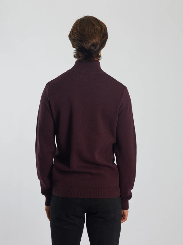 DIESEL Colter Half Zip Wine Port Marl