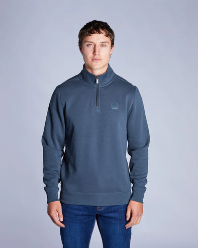 DIESEL Dax Half Zip Petrol Blue