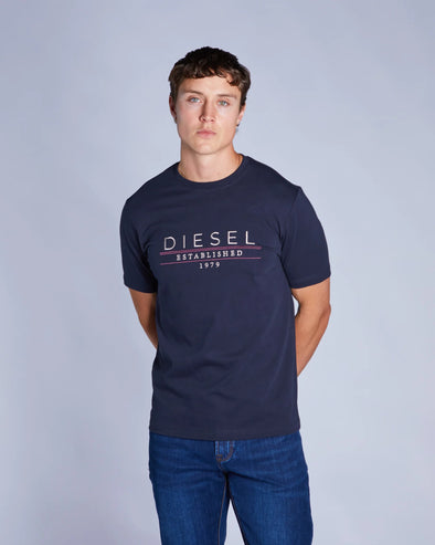 DIESEL Duncan Tee Salute Navy