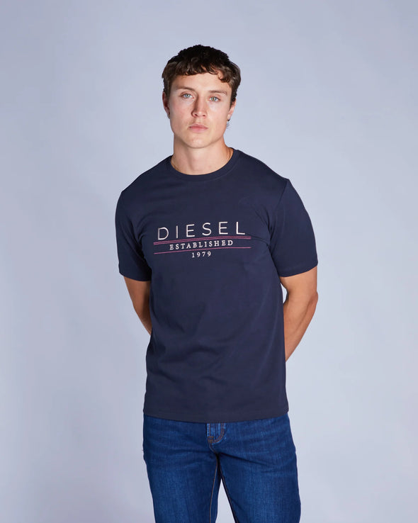 DIESEL Duncan Tee Salute Navy