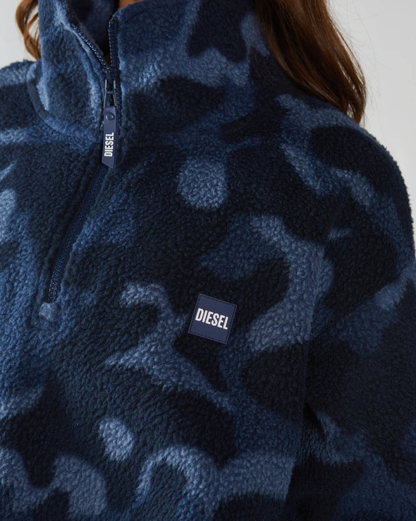 DIESEL Mimi Half Zip Camo Print