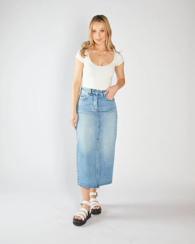 DIESEL Filomena Denim Skirt Blue