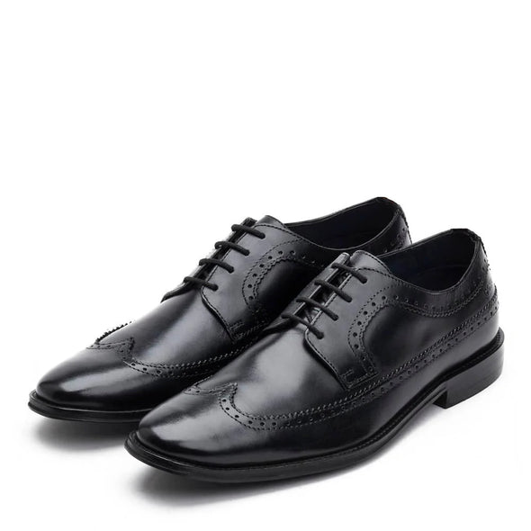 BASE LONDON Havisham Leather Shoes Waxy Black