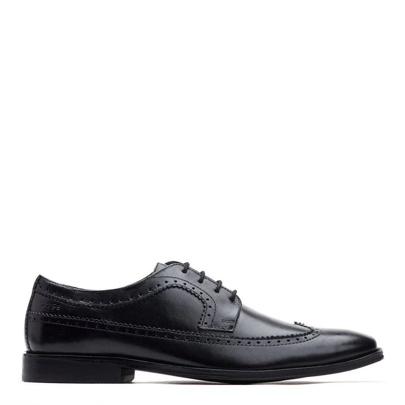BASE LONDON Havisham Leather Shoes Waxy Black