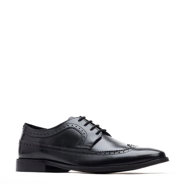 BASE LONDON Havisham Leather Shoes Waxy Black