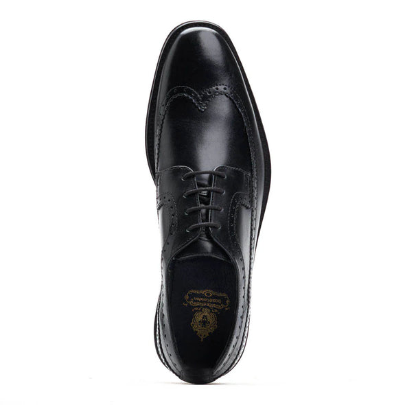BASE LONDON Havisham Leather Shoes Waxy Black