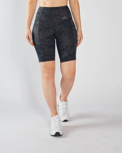 DIESEL Maya Bicycle Short Black Acid Wash