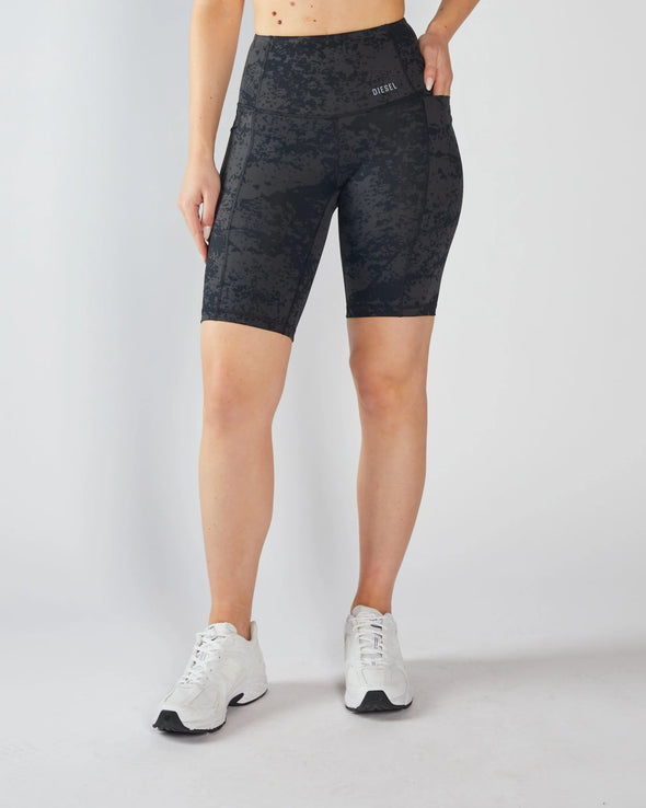 DIESEL Maya Bicycle Short Black Acid Wash