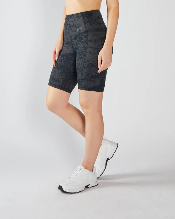 DIESEL Maya Bicycle Short Black Acid Wash