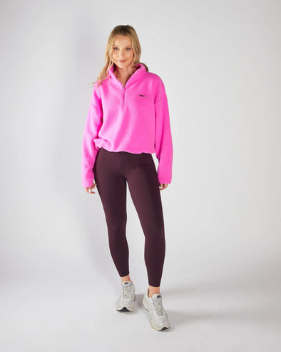 DIESEL Mazie Fleece Half Zip Neon Pink