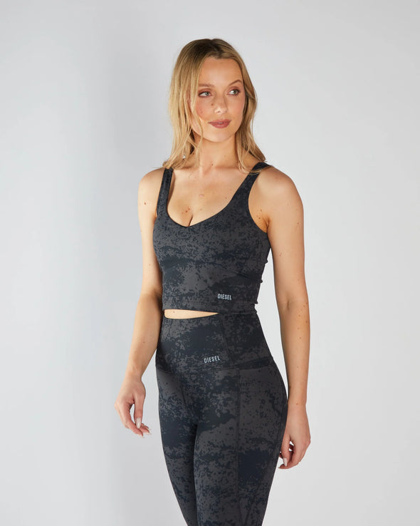 DIESEL Mia Vest Black Acid Wash