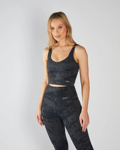 DIESEL Mia Vest Black Acid Wash
