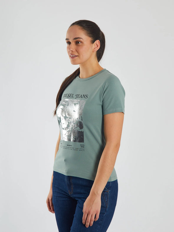 DIESEL Muriel Tee Sage Leaf