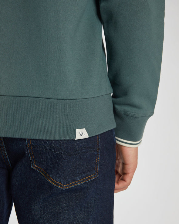 DIESEL Presley Half Zip Lawn Green