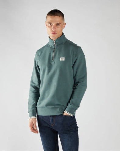 DIESEL Presley Half Zip Lawn Green