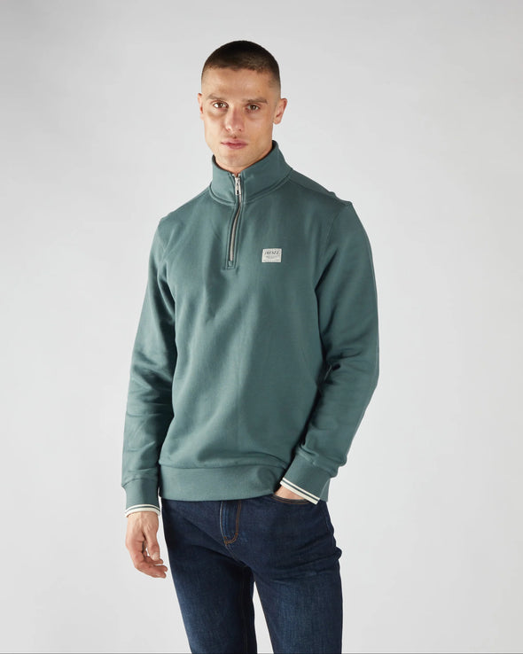 DIESEL Presley Half Zip Lawn Green
