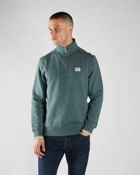 DIESEL Presley Half Zip Lawn Green