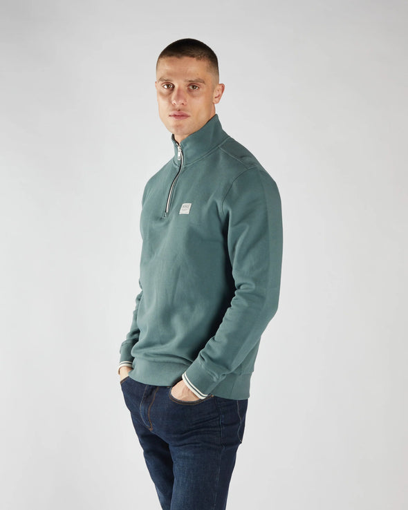 DIESEL Presley Half Zip Lawn Green