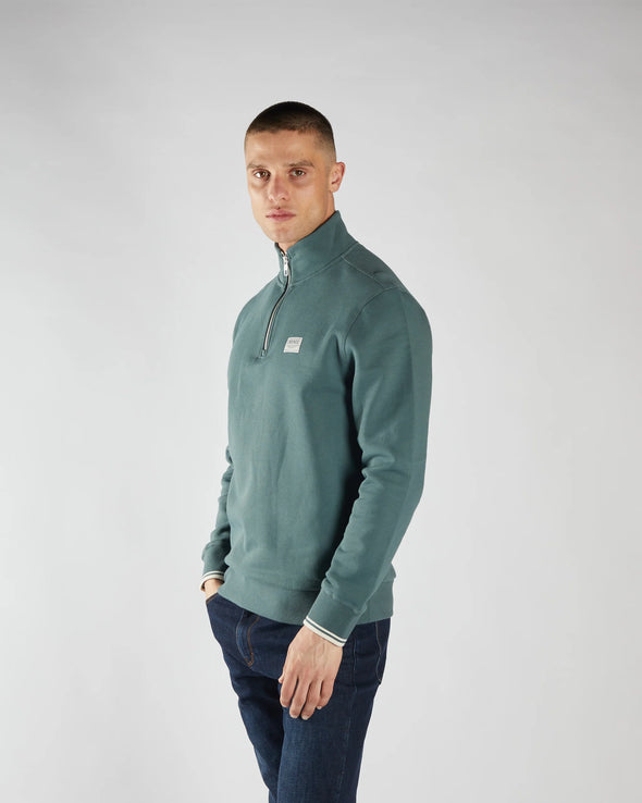 DIESEL Presley Half Zip Lawn Green