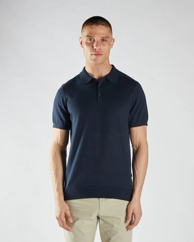 DIESEL Ricardo Knitted Polo Salute Navy