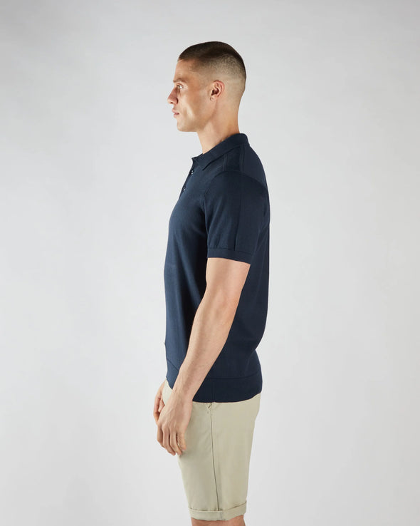 DIESEL Ricardo Knitted Polo Salute Navy