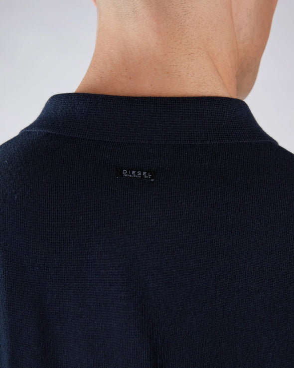DIESEL Ricardo Knitted Polo Salute Navy