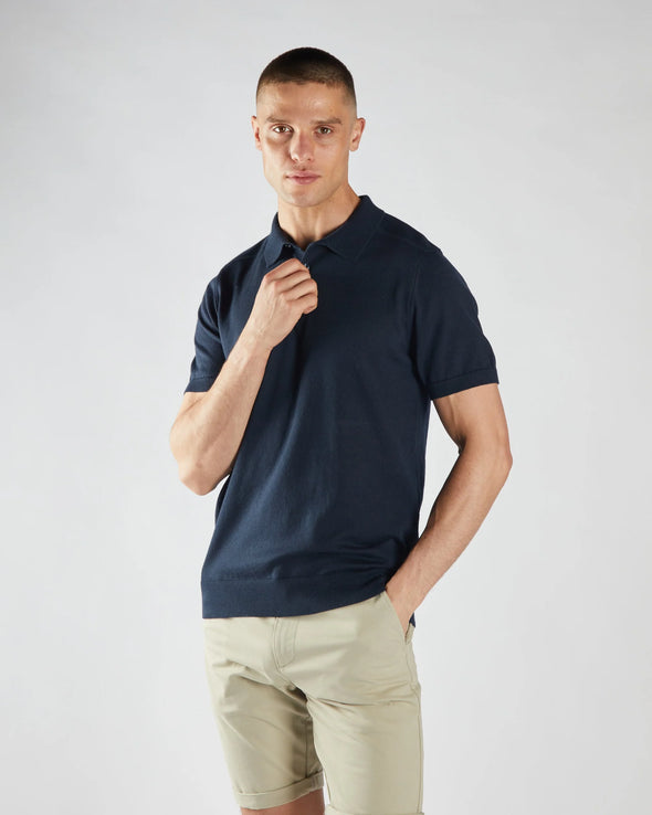 DIESEL Ricardo Knitted Polo Salute Navy
