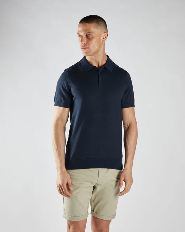 DIESEL Ricardo Knitted Polo Salute Navy