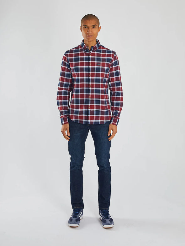 DIESEL Scout LS Shirt Navy/Red Check