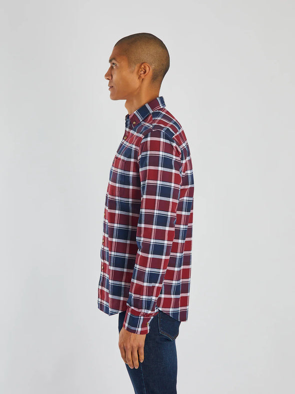 DIESEL Scout LS Shirt Navy/Red Check