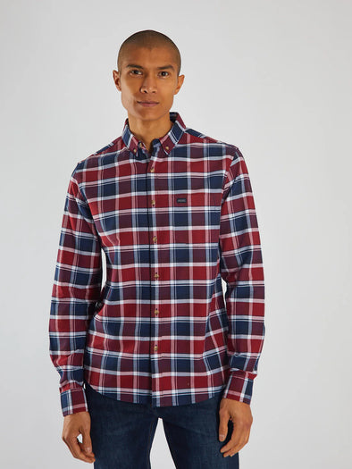 DIESEL Scout LS Shirt Navy/Red Check